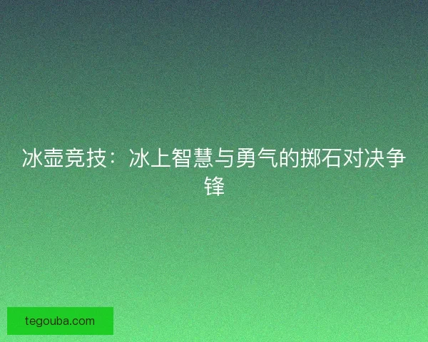冰壶竞技：冰上智慧与勇气的掷石对决争锋